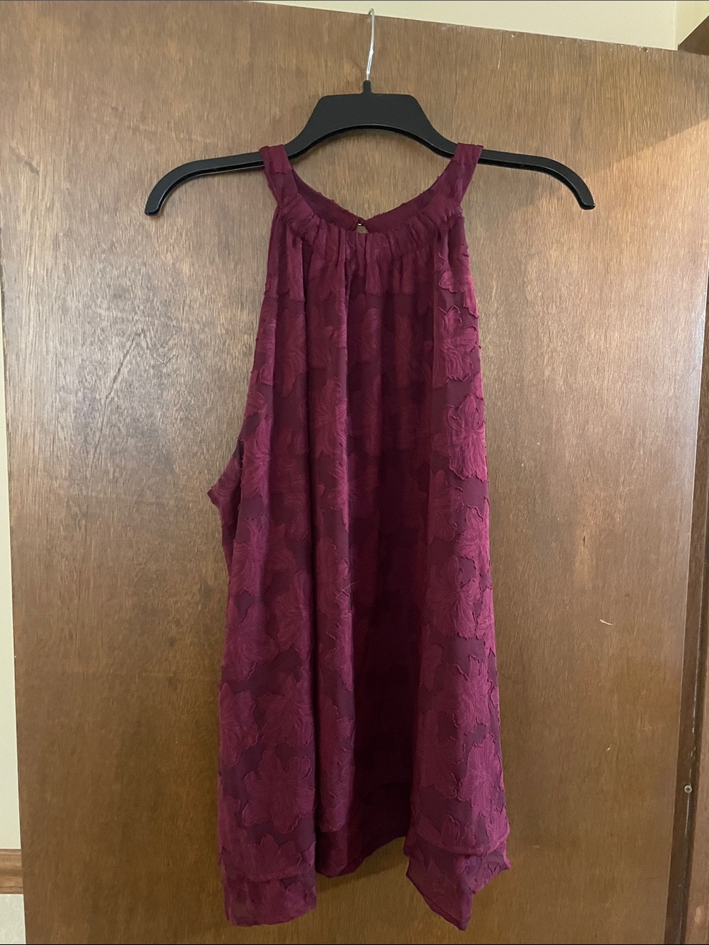Maurices Burgundy Lace Halter Cami